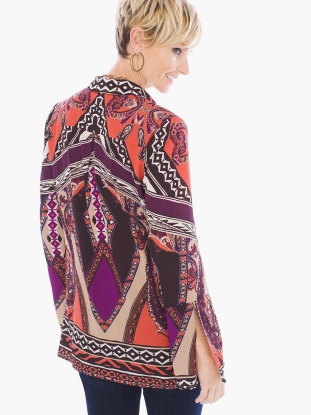NWOT Chico’s Gorgeous Statement Sleeve Tunic - Picture 3 of 10